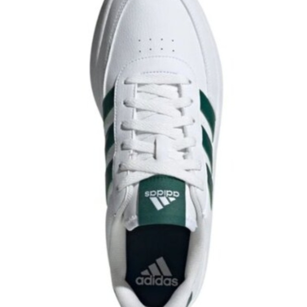 Adidas Breaknet 2.0 Men's White and Green Court Sneakers Size 9.5 & 11 NWT - Picture 4 of 6